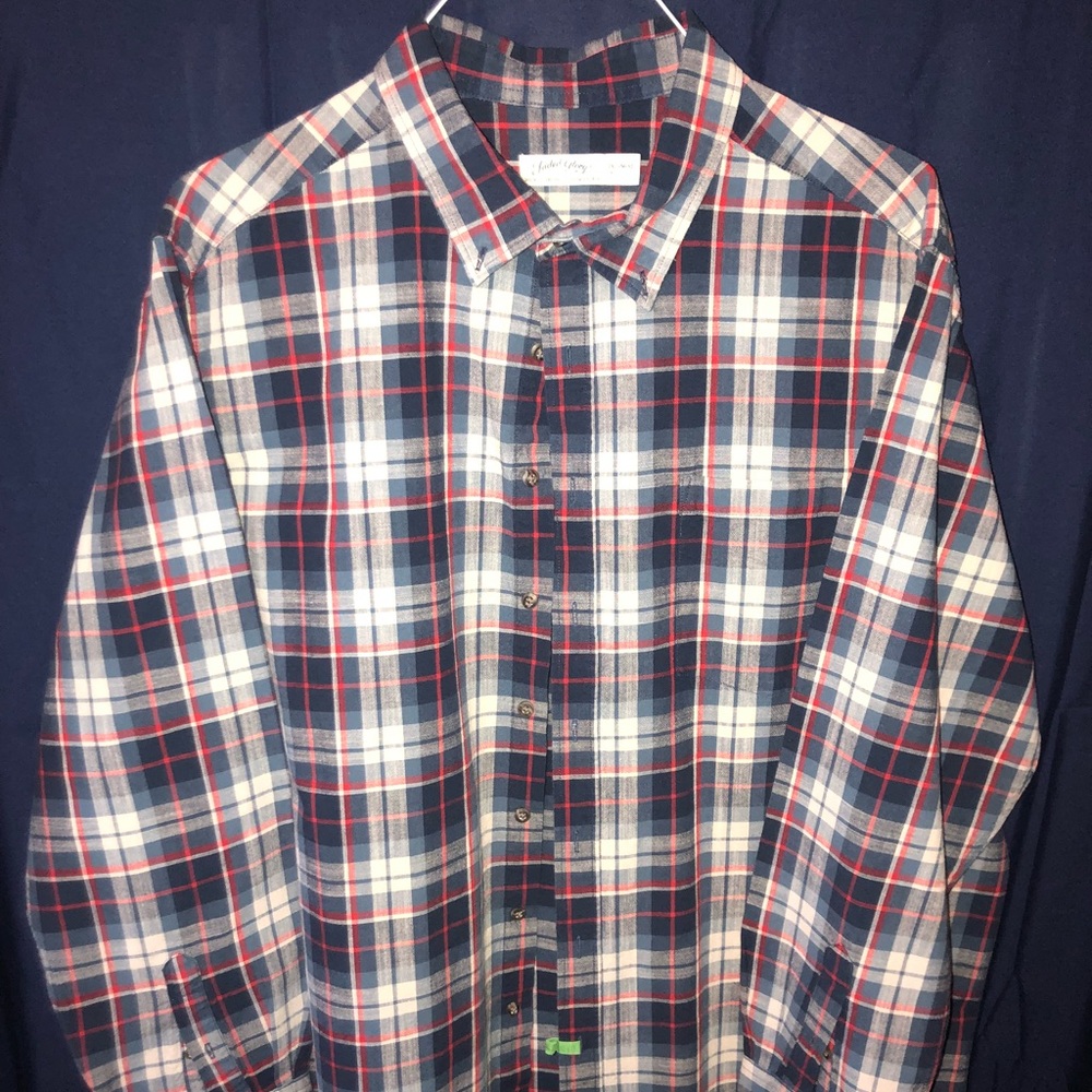 🇺🇸Red White & Blue Plaid Button Down Shirt🇺🇸